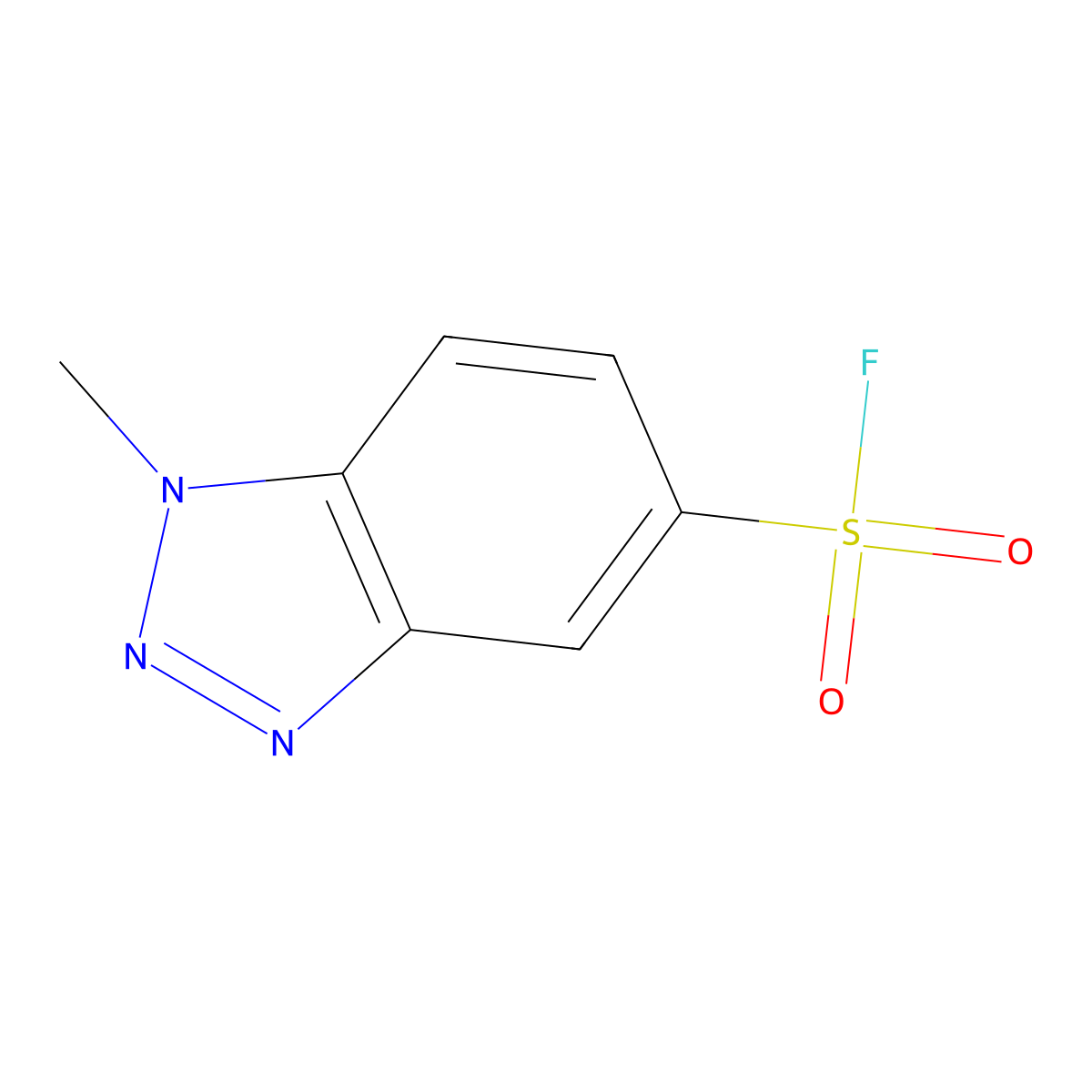 1-methyl-1H-1,2,3-benzotriazole-5-sulfonyl fluoride molecular structure, CAS 1909337-17-2