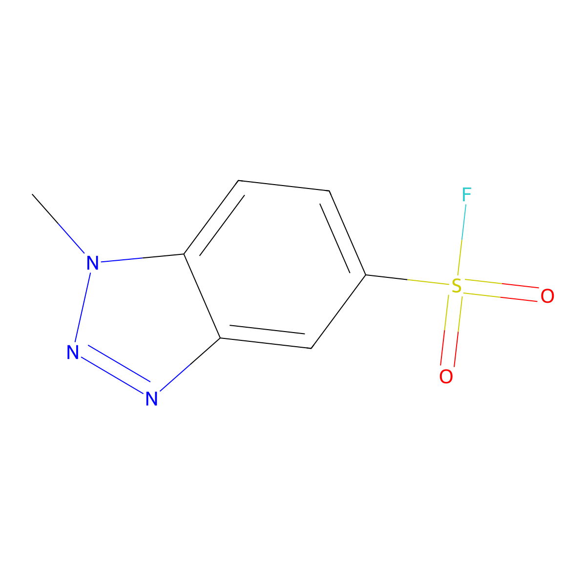 1-methyl-1H-1,2,3-benzotriazole-5-sulfonyl fluoride molecular structure, CAS 1909337-17-2