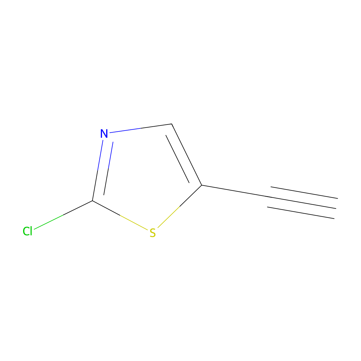 2-Chloro-5-ethynyl-1,3-thiazole molecular structure, CAS 1909337-22-9