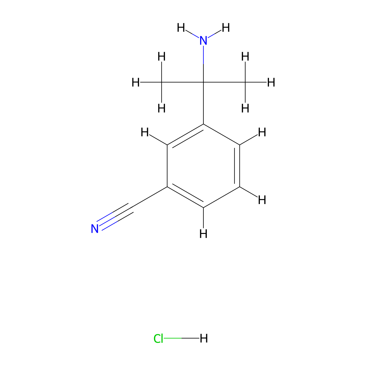 3-(2-Aminopropan-2-yl)benzonitrile hydrochloride molecular structure, CAS 1909337-24-1