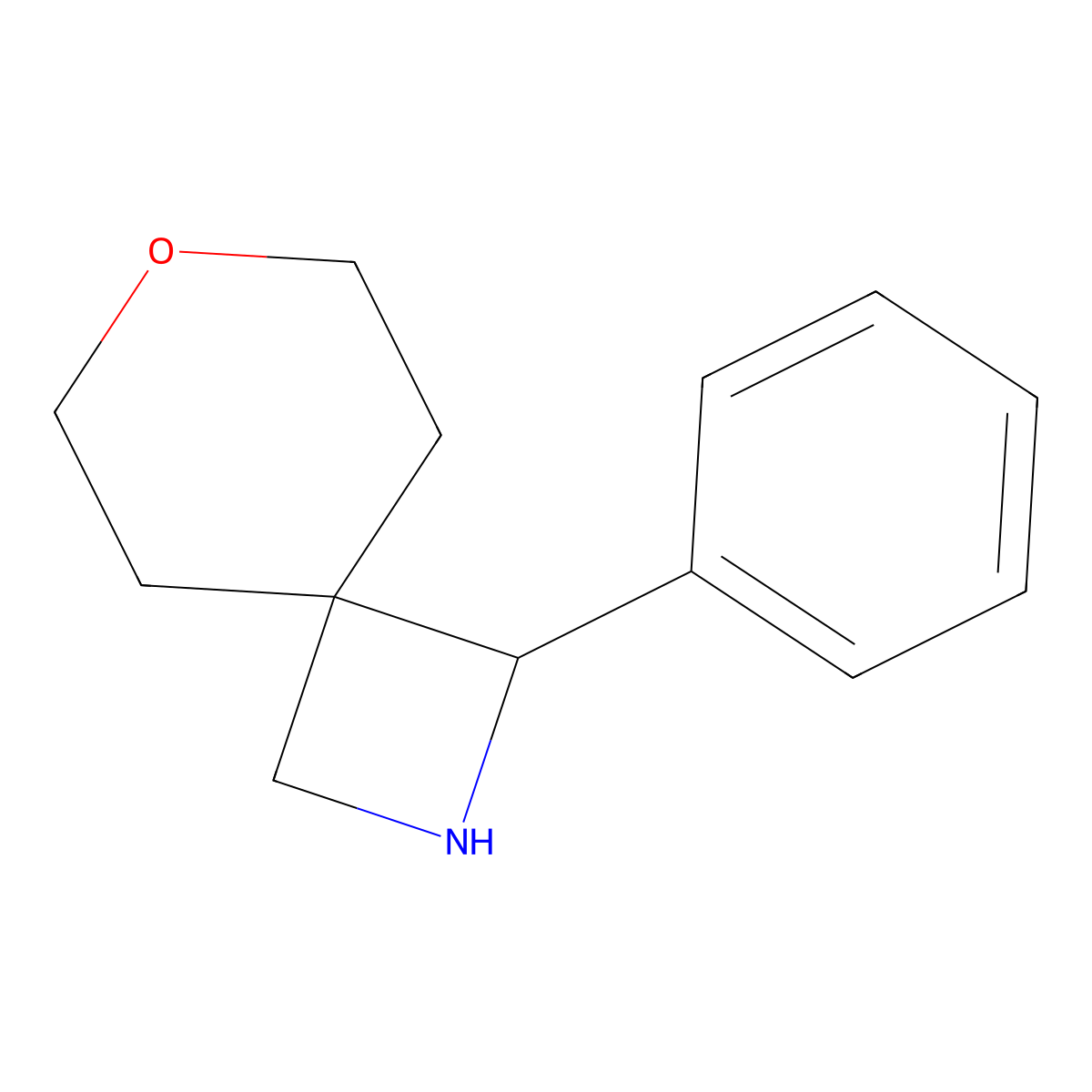 1-Phenyl-7-oxa-2-azaspiro[3.5]nonane molecular structure, CAS 1909337-33-2