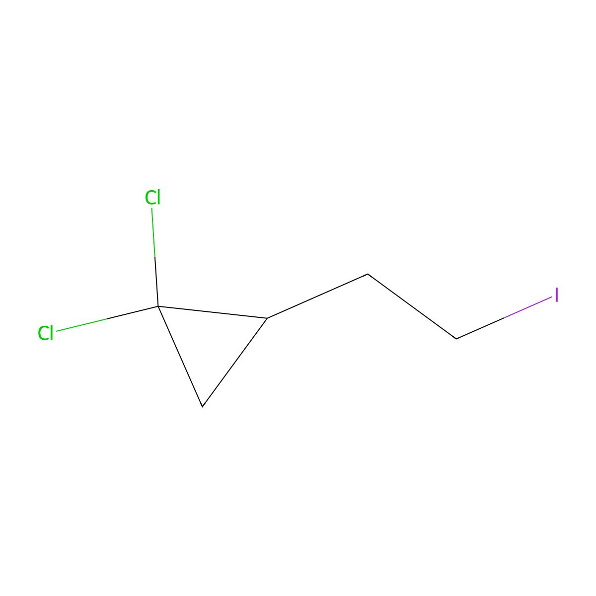 1,1-Dichloro-2-(2-iodoethyl)cyclopropane molecular structure, CAS 1909337-39-8