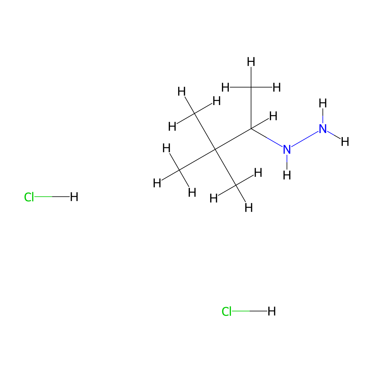 (3,3-Dimethylbutan-2-yl)hydrazine dihydrochloride molecular structure, CAS 1909337-57-0
