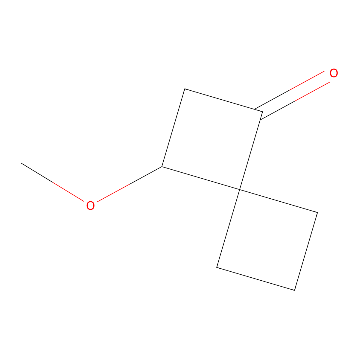 3-Methoxyspiro[3.3]heptan-1-one molecular structure, CAS 1909337-59-2