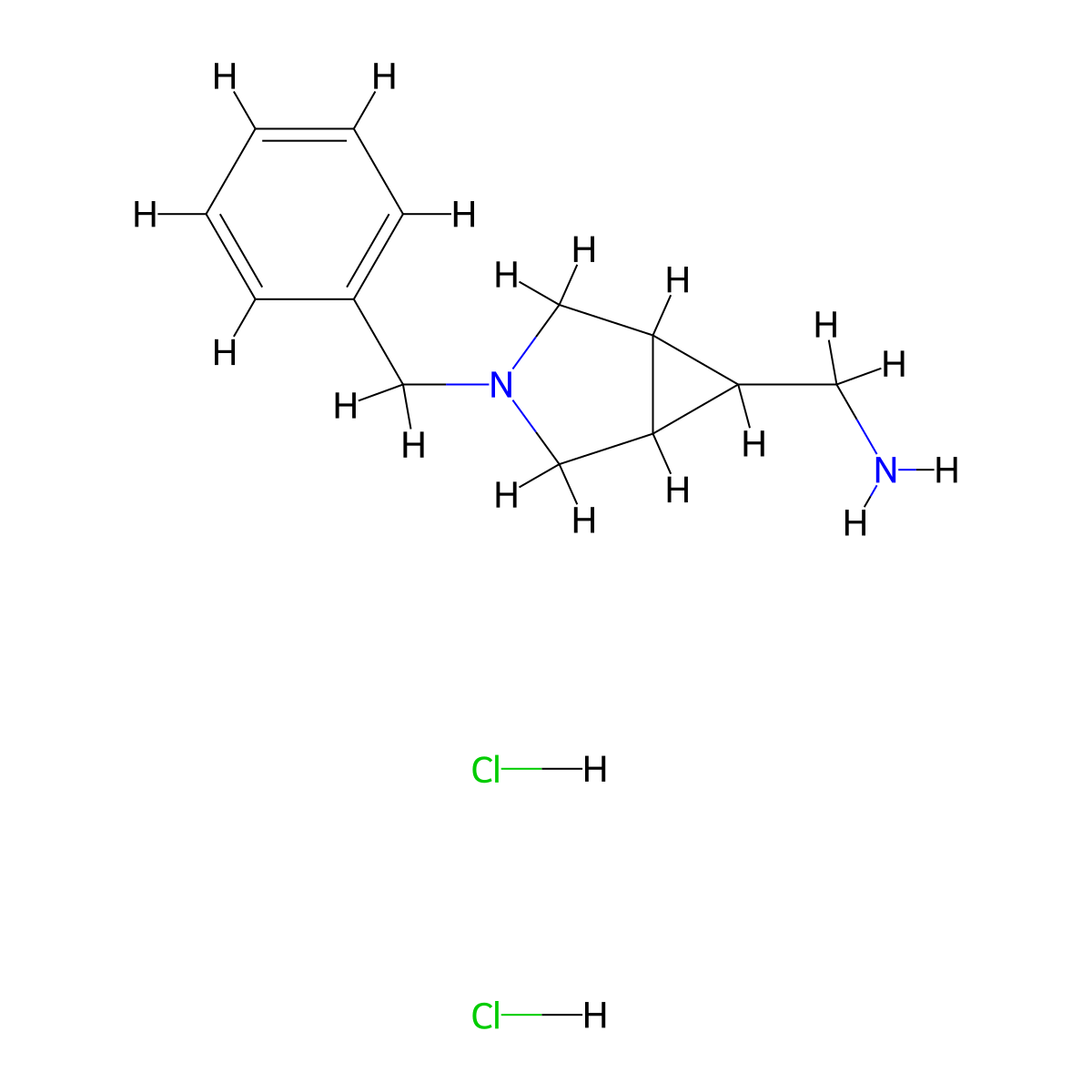 {3-Benzyl-3-azabicyclo[3.1.0]hexan-6-yl}methanamine dihydrochloride molecular structure, CAS 1909337-64-9