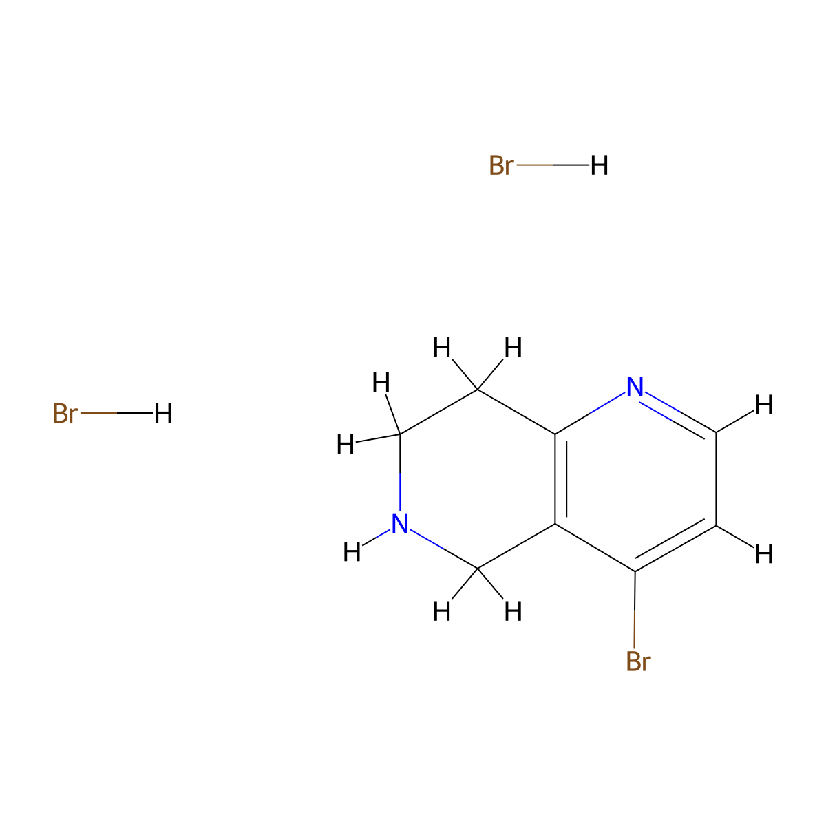 4-Bromo-5,6,7,8-tetrahydro-1,6-naphthyridine dihydrobromide molecular structure, CAS 1909337-65-0