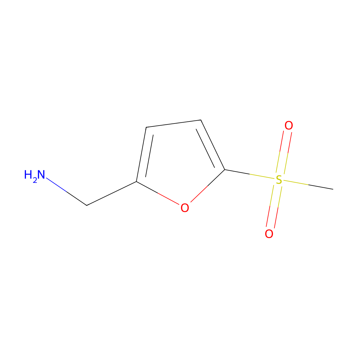 (5-Methanesulfonylfuran-2-yl)methanamine molecular structure, CAS 1909337-66-1