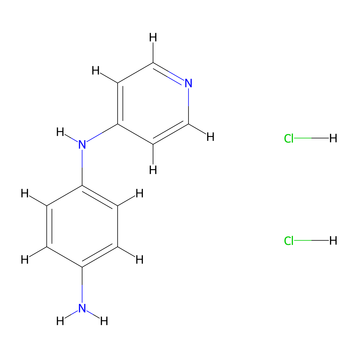 N1-(pyridin-4-yl)benzene-1,4-diamine dihydrochloride molecular structure, CAS 1909337-69-4