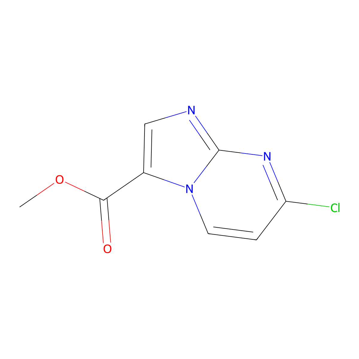 Methyl 7-chloroimidazo[1,2-a]pyrimidine-3-carboxylate molecular structure, CAS 1909337-71-8