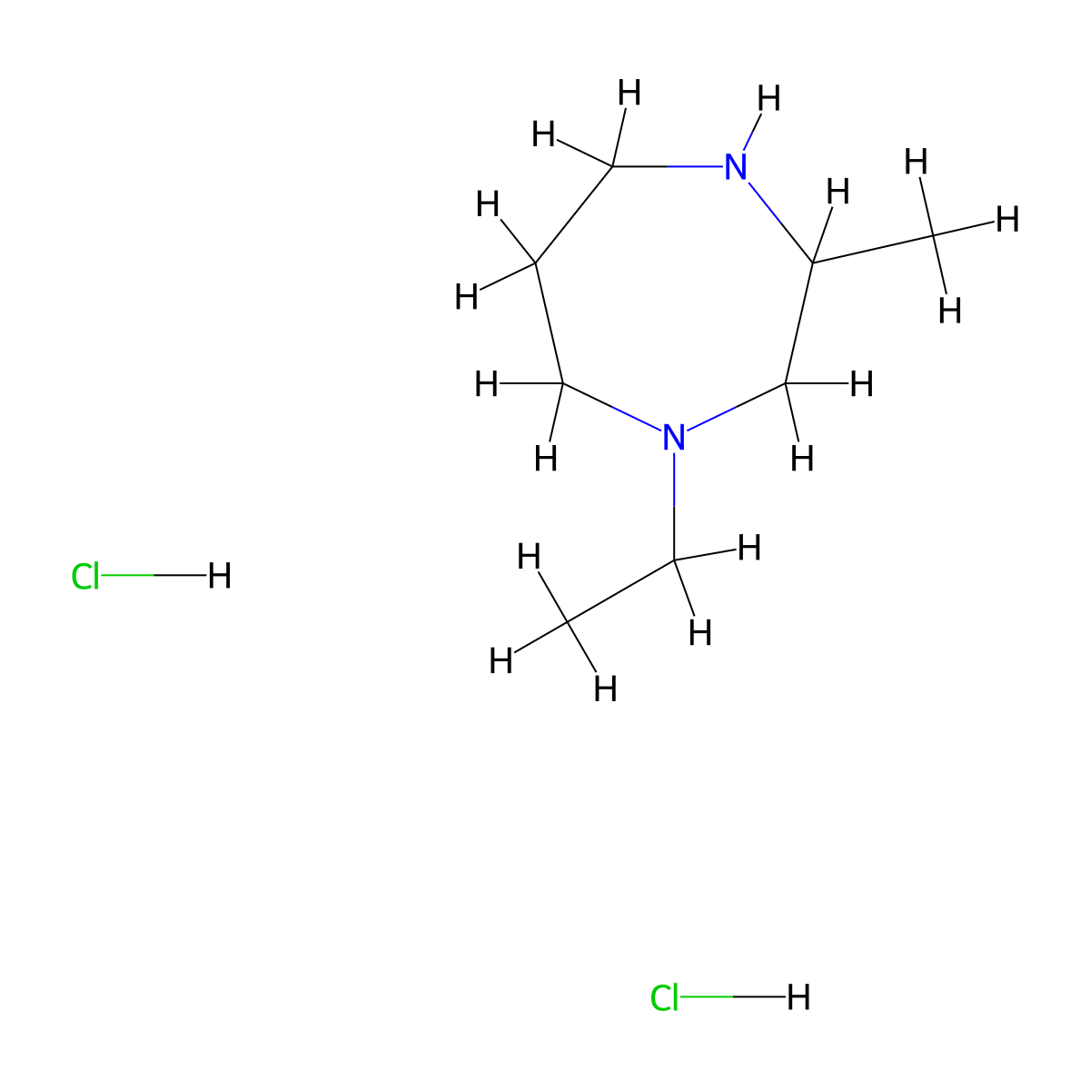 1-Ethyl-3-methyl-1,4-diazepane dihydrochloride molecular structure, CAS 1909337-73-0