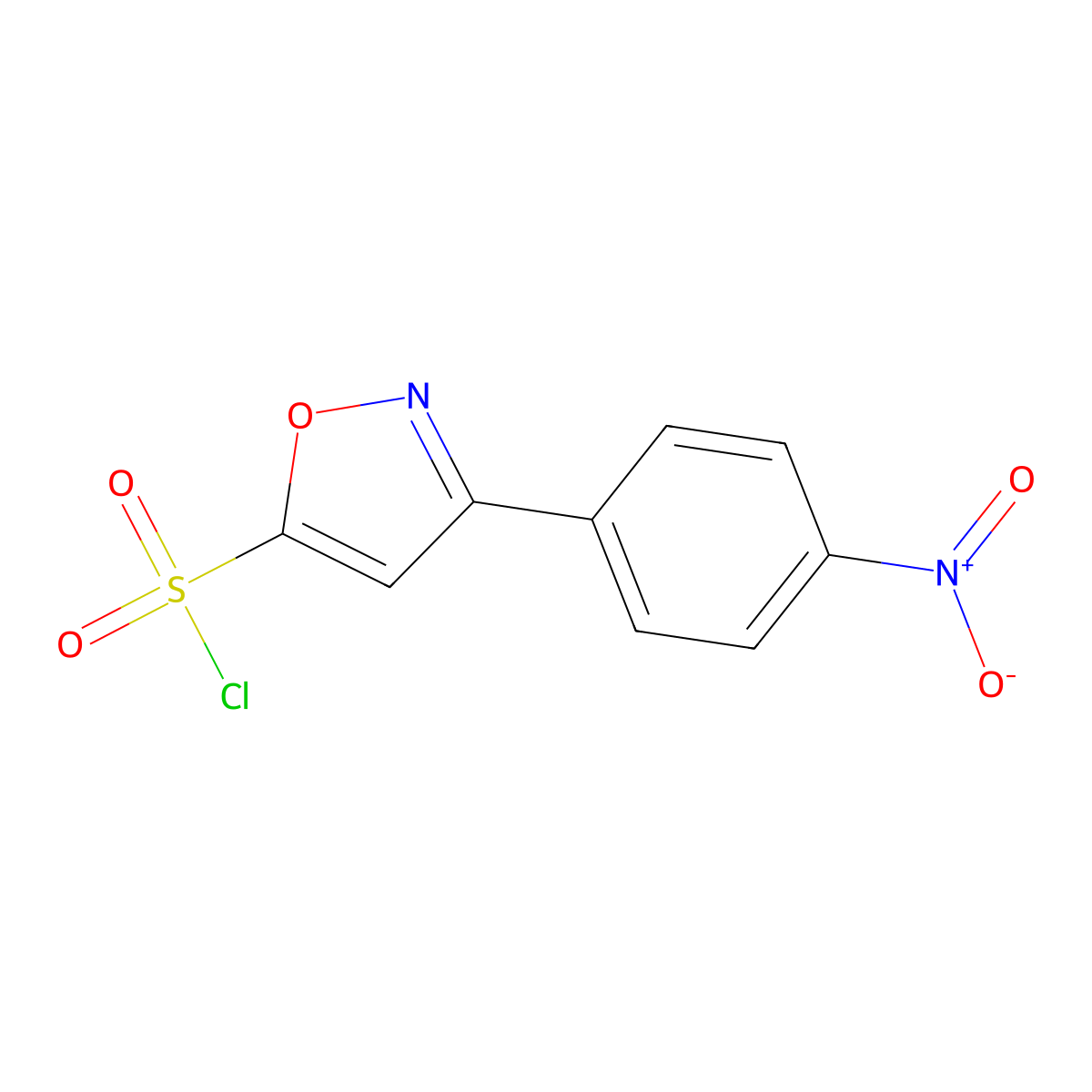 3-(4-Nitrophenyl)-1,2-oxazole-5-sulfonyl chloride molecular structure, CAS 1909337-76-3