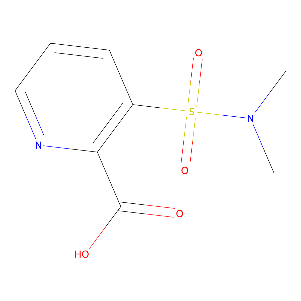 3-(Dimethylsulfamoyl)pyridine-2-carboxylic acid molecular structure, CAS 1909347-62-1