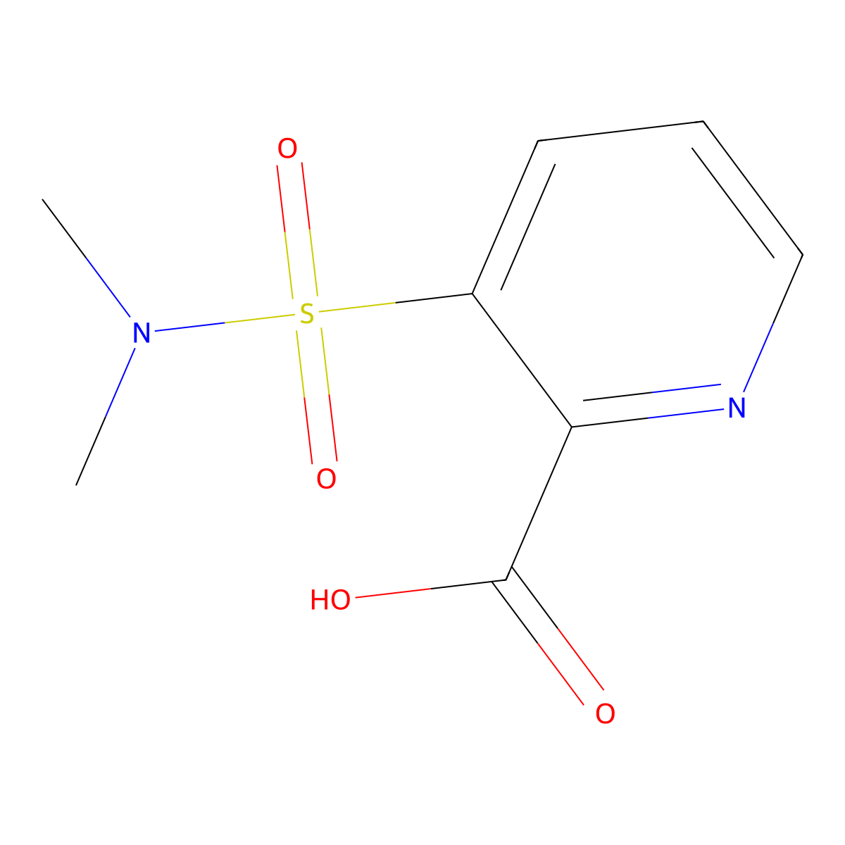3-(Dimethylsulfamoyl)pyridine-2-carboxylic acid molecular structure, CAS 1909347-62-1