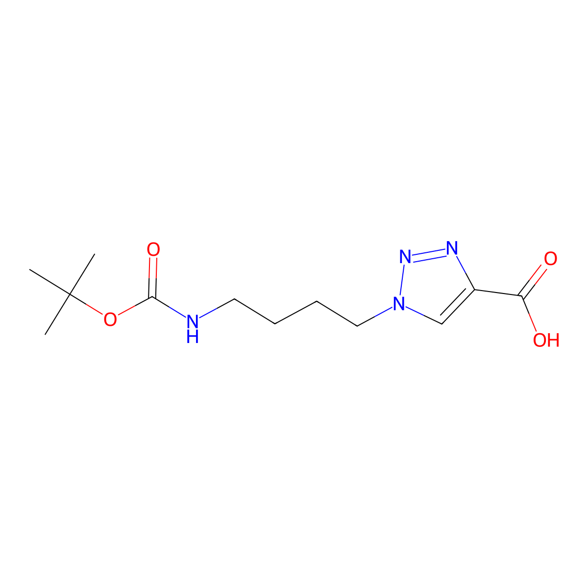 1-(4-{[(tert-butoxy)carbonyl]amino}butyl)-1H-1,2,3-triazole-4-carboxylic acid molecular structure, CAS 1909347-70-1