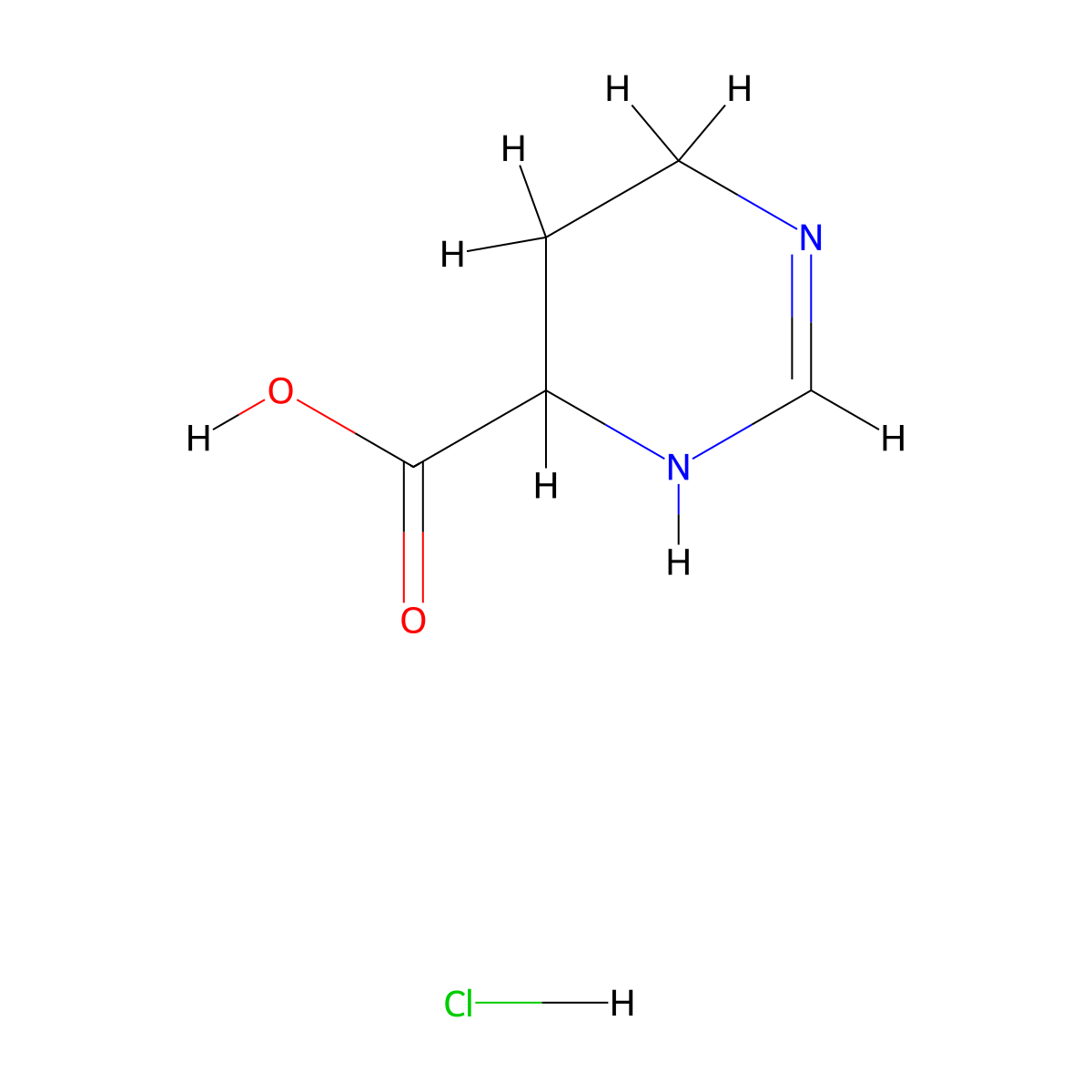 1,4,5,6-Tetrahydropyrimidine-4-carboxylic acid hydrochloride molecular structure, CAS 1909347-71-2