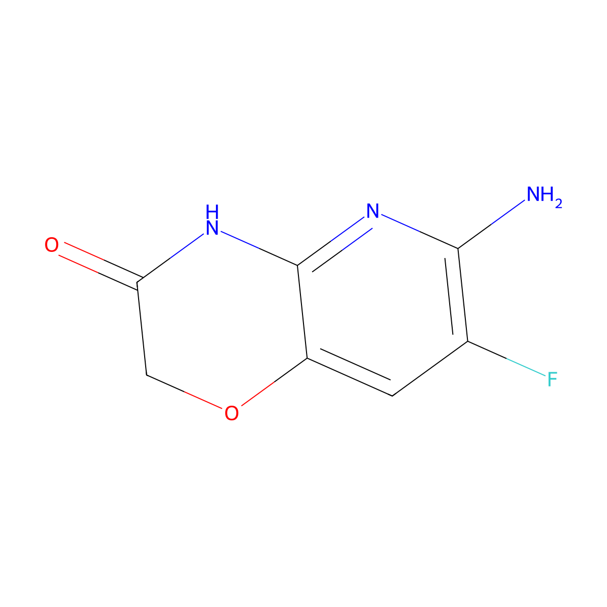 6-amino-7-fluoro-2H,3H,4H-pyrido(3,2-b)(1,4)oxazin-3-one molecular structure, CAS 1909347-79-0