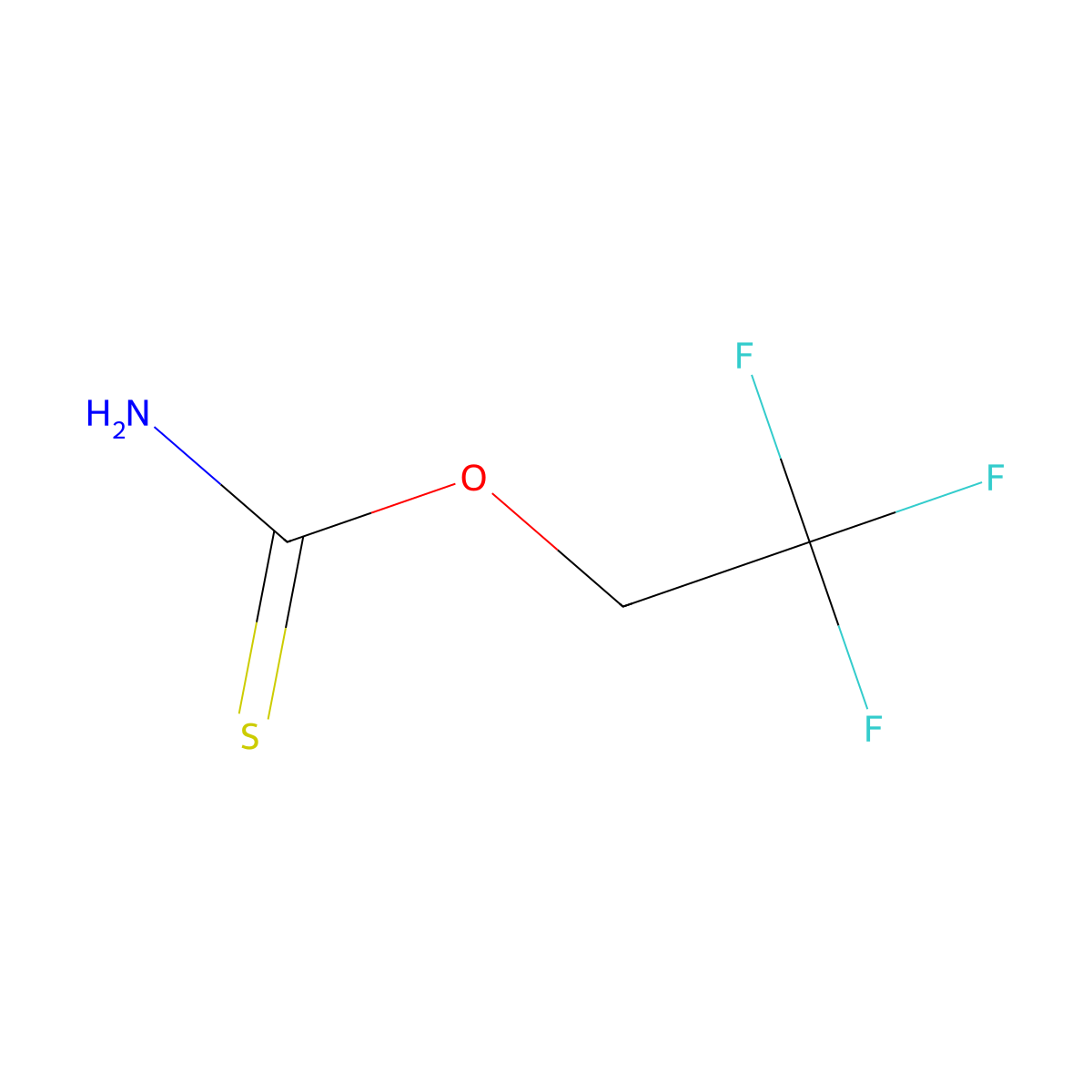 (2,2,2-Trifluoroethoxy)carbothioamide molecular structure, CAS 1909347-82-5