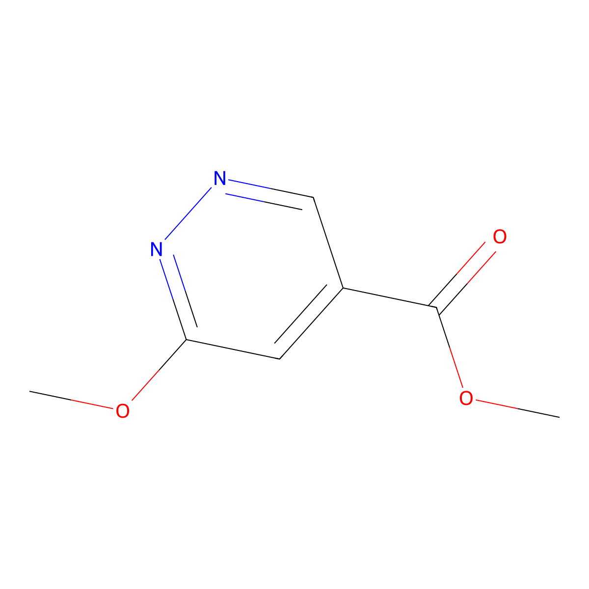 Methyl 6-methoxypyridazine-4-carboxylate molecular structure, CAS 1909347-83-6