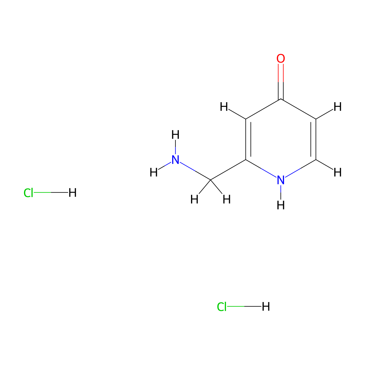 2-(Aminomethyl)-1,4-dihydropyridin-4-one dihydrochloride molecular structure, CAS 1909347-87-0