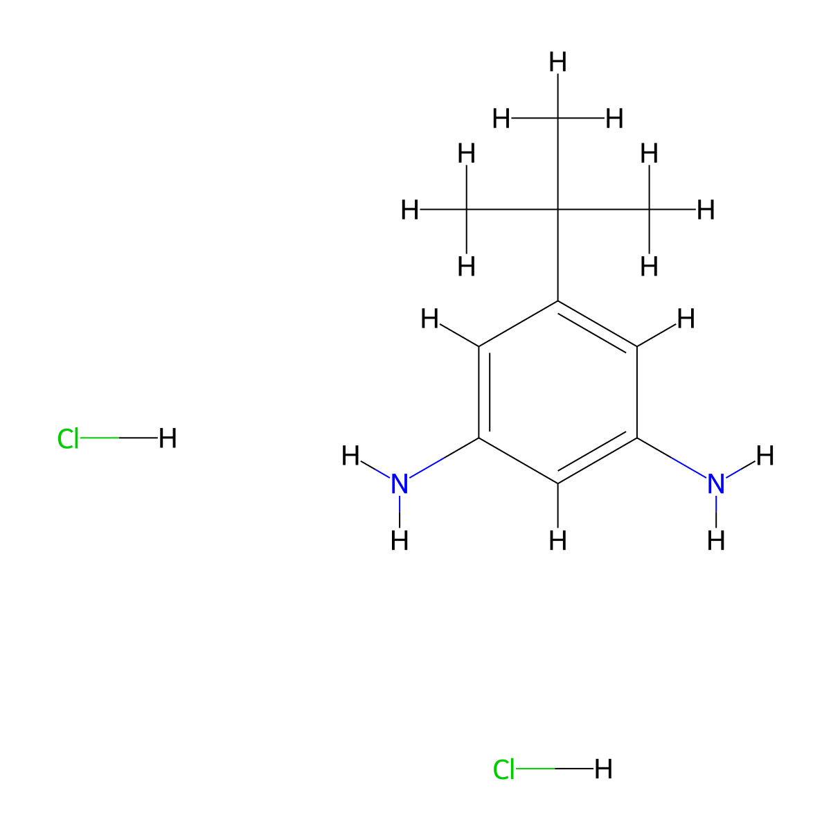 5-Tert-butylbenzene-1,3-diamine dihydrochloride molecular structure, CAS 1909347-93-8
