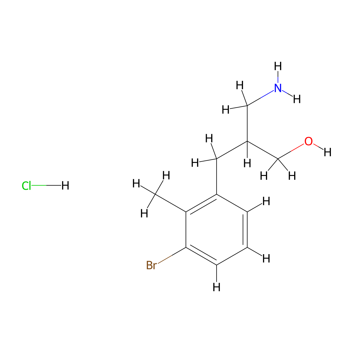 3-Amino-2-[(3-bromo-2-methylphenyl)methyl]propan-1-ol hydrochloride molecular structure, CAS 1909347-94-9
