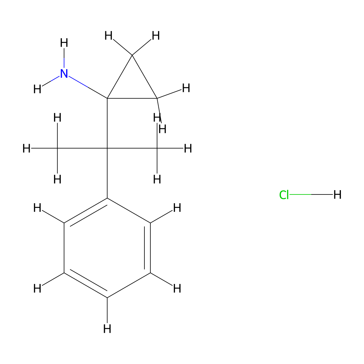 1-(2-Phenylpropan-2-yl)cyclopropan-1-amine hydrochloride molecular structure, CAS 1909347-98-3