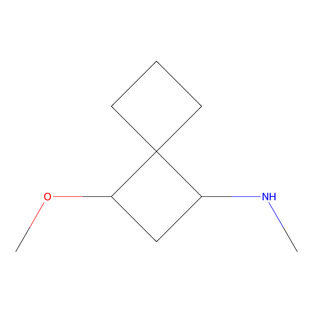 3-Methoxy-N-methylspiro[3.3]heptan-1-amine molecular structure, CAS 1909347-99-4