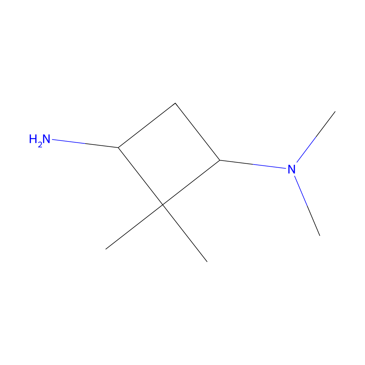 N1,N1,2,2-Tetramethylcyclobutane-1,3-diamine molecular structure, CAS 1909348-05-5