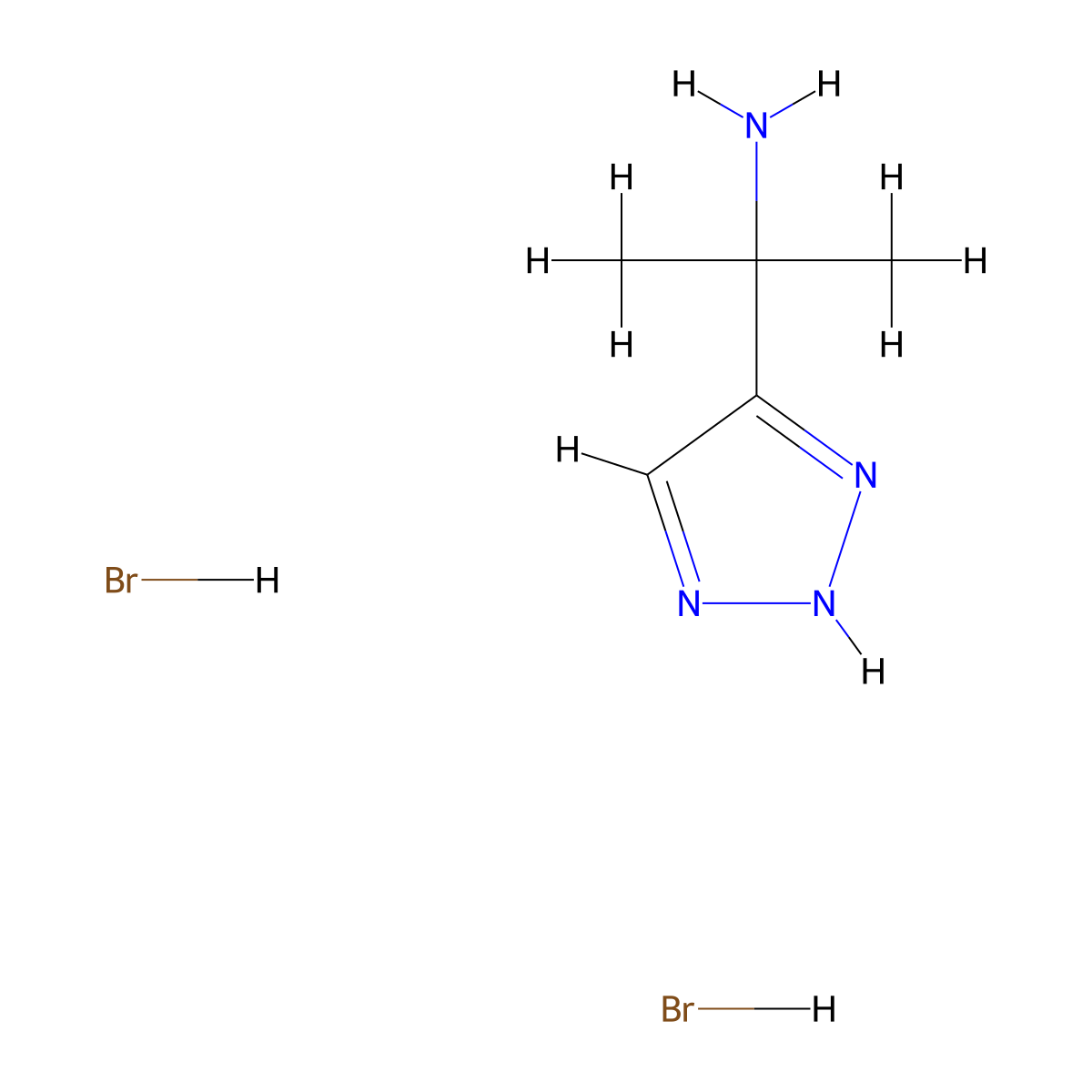 2-(1H-1,2,3-triazol-4-yl)propan-2-amine dihydrobromide molecular structure, CAS 1909348-13-5
