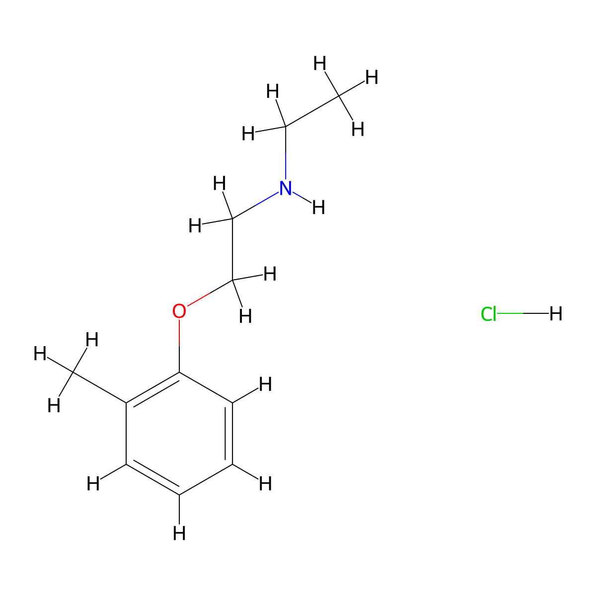 Ethyl[2-(2-methylphenoxy)ethyl]amine hydrochloride molecular structure, CAS 1909348-14-6
