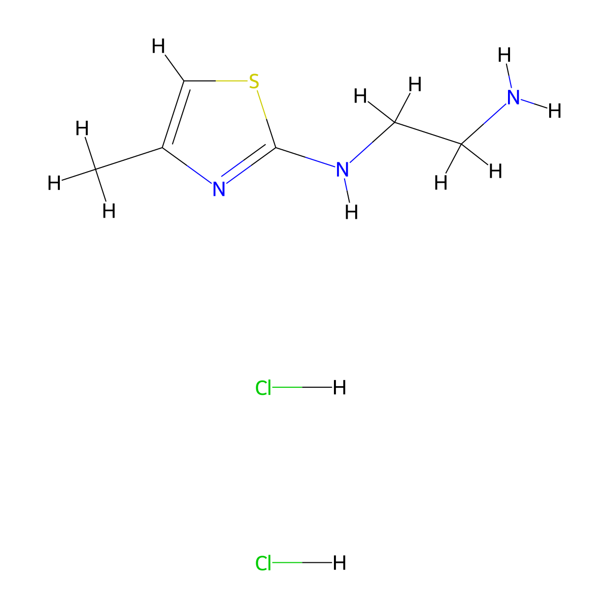 N1-(4-methyl-1,3-thiazol-2-yl)ethane-1,2-diamine dihydrochloride molecular structure, CAS 1909348-17-9