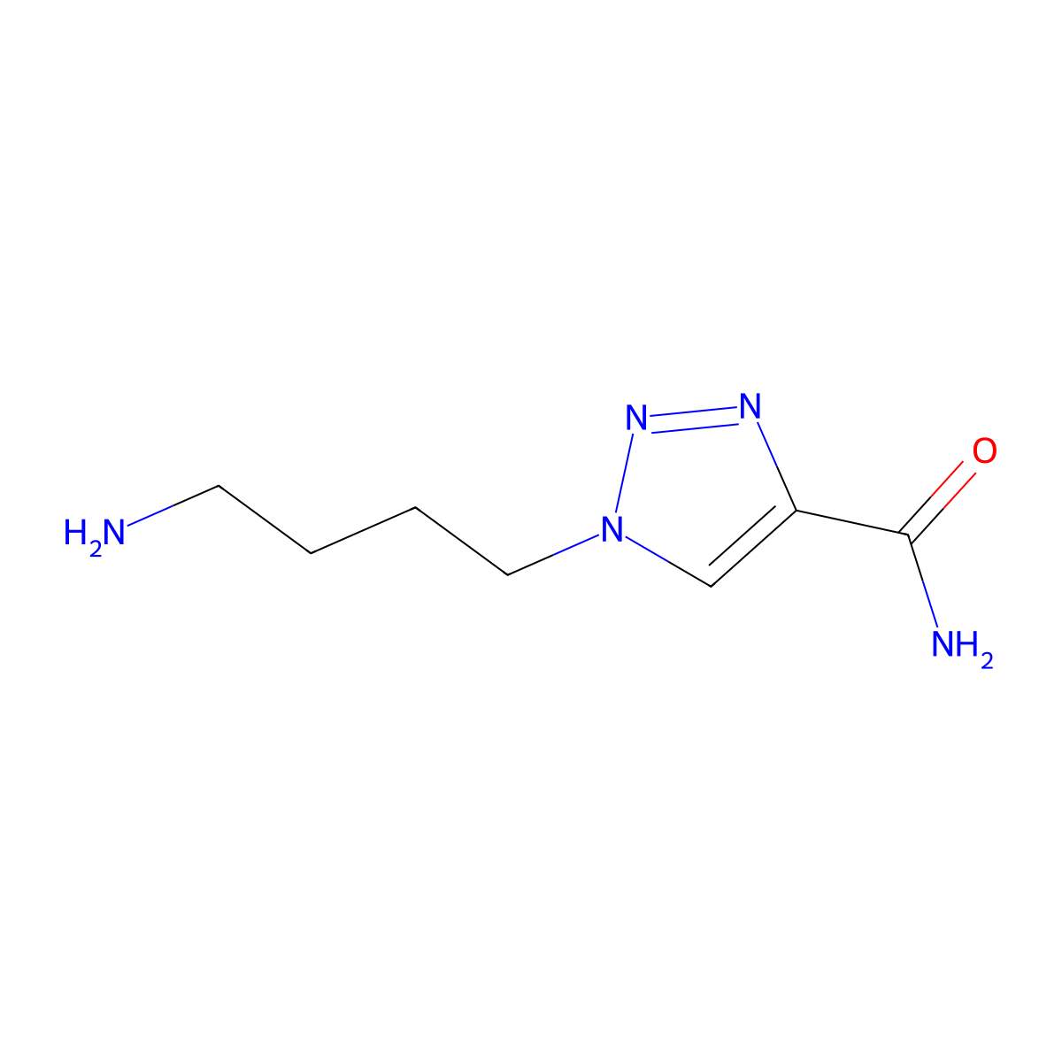 1-(4-Aminobutyl)-1H-1,2,3-triazole-4-carboxamide molecular structure, CAS 1909348-21-5