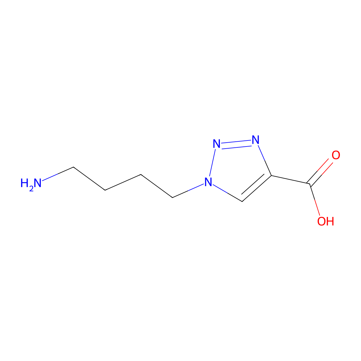 1-(4-Aminobutyl)-1H-1,2,3-triazole-4-carboxylic acid molecular structure, CAS 1909348-30-6