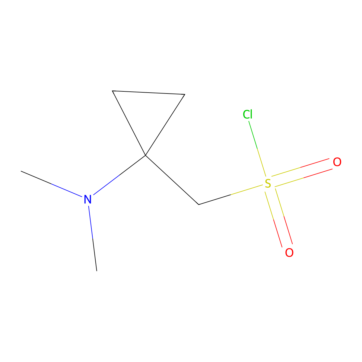[1-(Dimethylamino)cyclopropyl]methanesulfonyl chloride molecular structure, CAS 1909348-41-9
