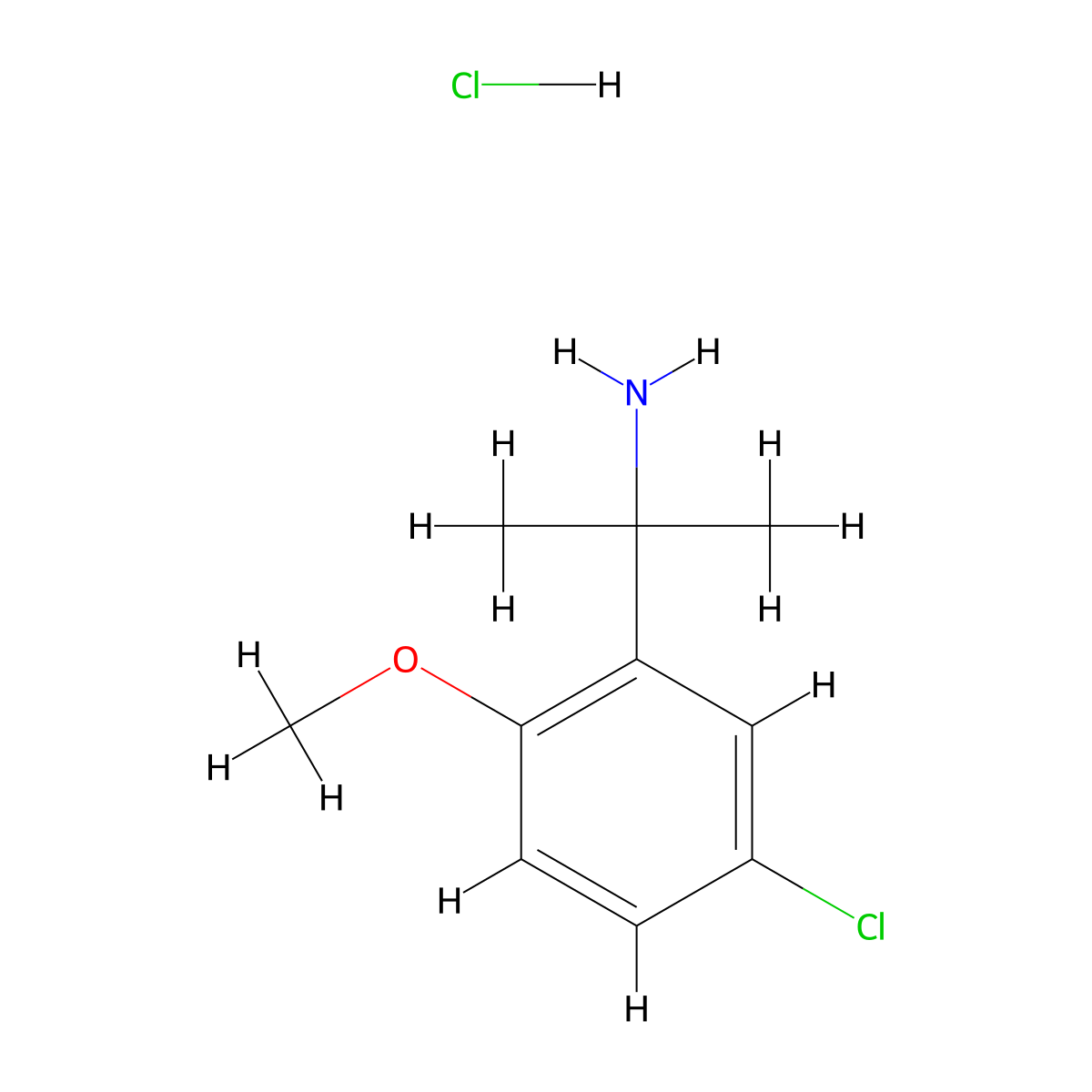 2-(5-Chloro-2-methoxyphenyl)propan-2-amine hydrochloride molecular structure, CAS 1909348-43-1