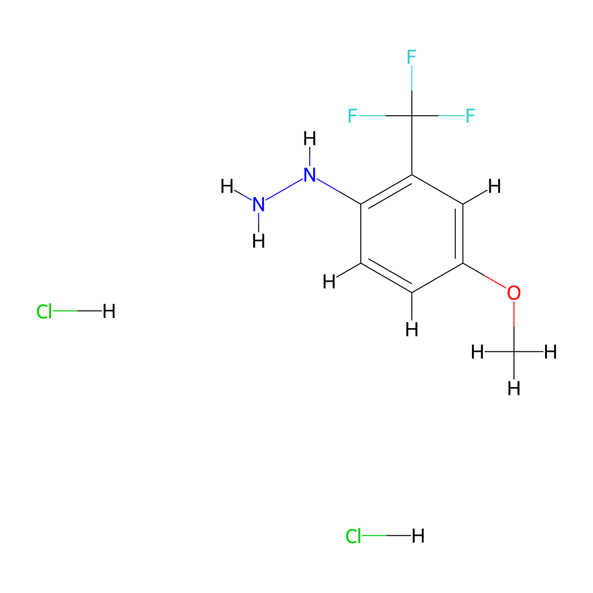 [4-Methoxy-2-(trifluoromethyl)phenyl]hydrazine dihydrochloride molecular structure, CAS 1909348-47-5
