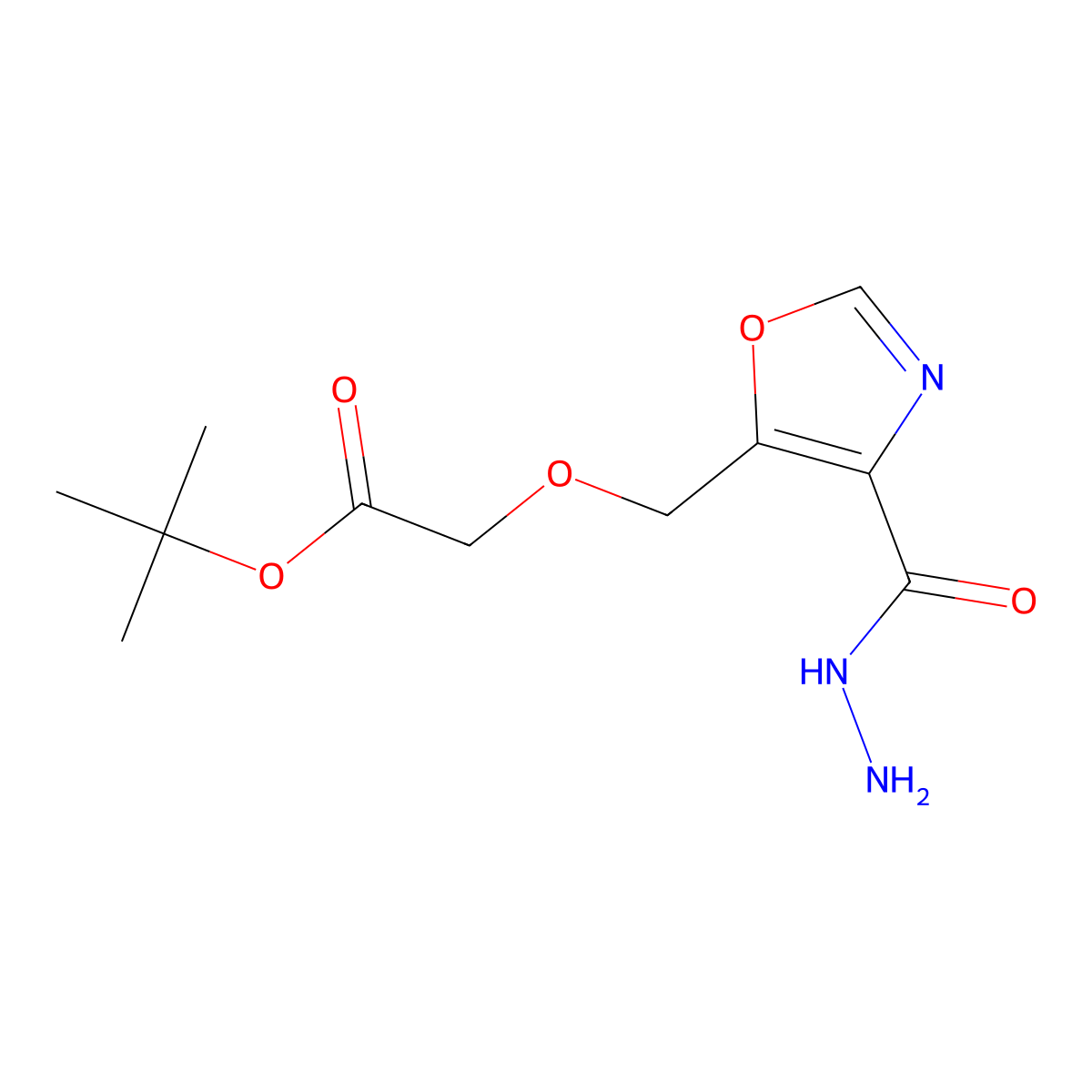 Tert-butyl 2-{[4-(hydrazinecarbonyl)-1,3-oxazol-5-yl]methoxy}acetate molecular structure, CAS 1909348-54-4