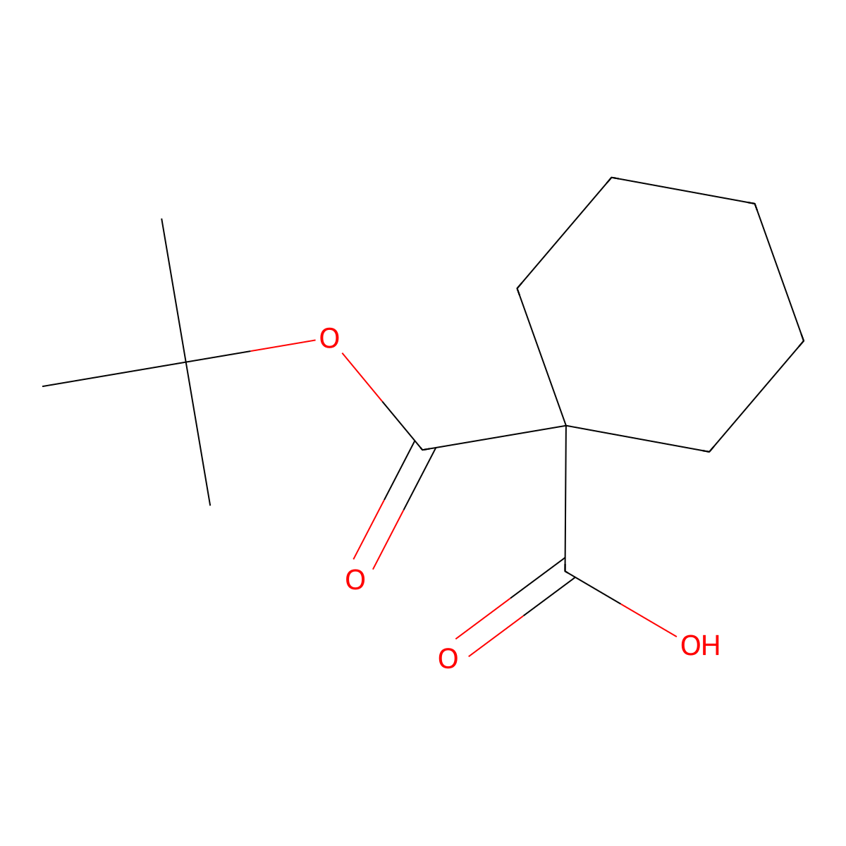 1-[(Tert-butoxy)carbonyl]cyclohexane-1-carboxylic acid molecular structure, CAS 1909348-62-4