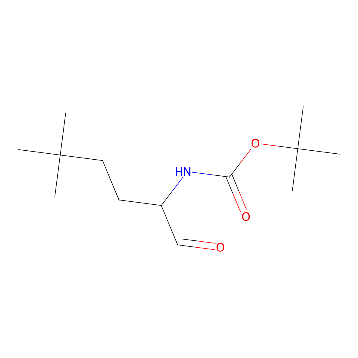 tert-butyl N-(5,5-dimethyl-1-oxohexan-2-yl)carbamate molecular structure, CAS 1909348-64-6