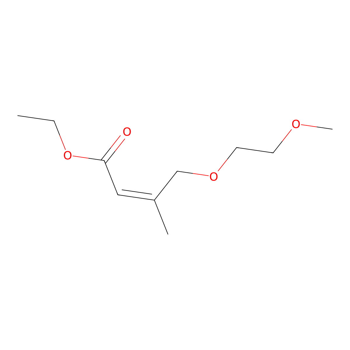 Ethyl 4-(2-methoxyethoxy)-3-methylbut-2-enoate molecular structure, CAS 1909358-82-2