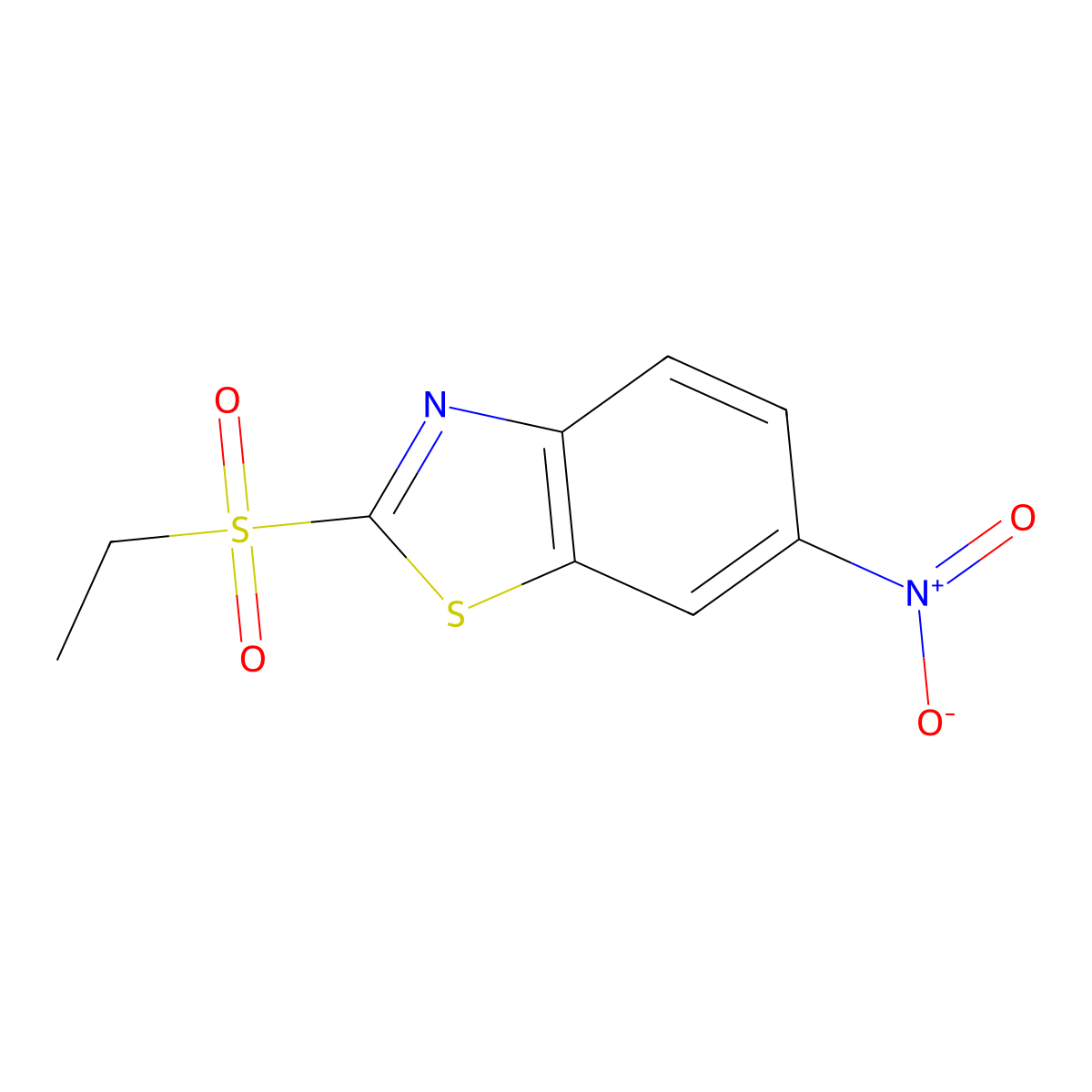 2-(Ethylsulphonyl)-6-nitrobenzothiazole molecular structure, CAS 19094-32-7