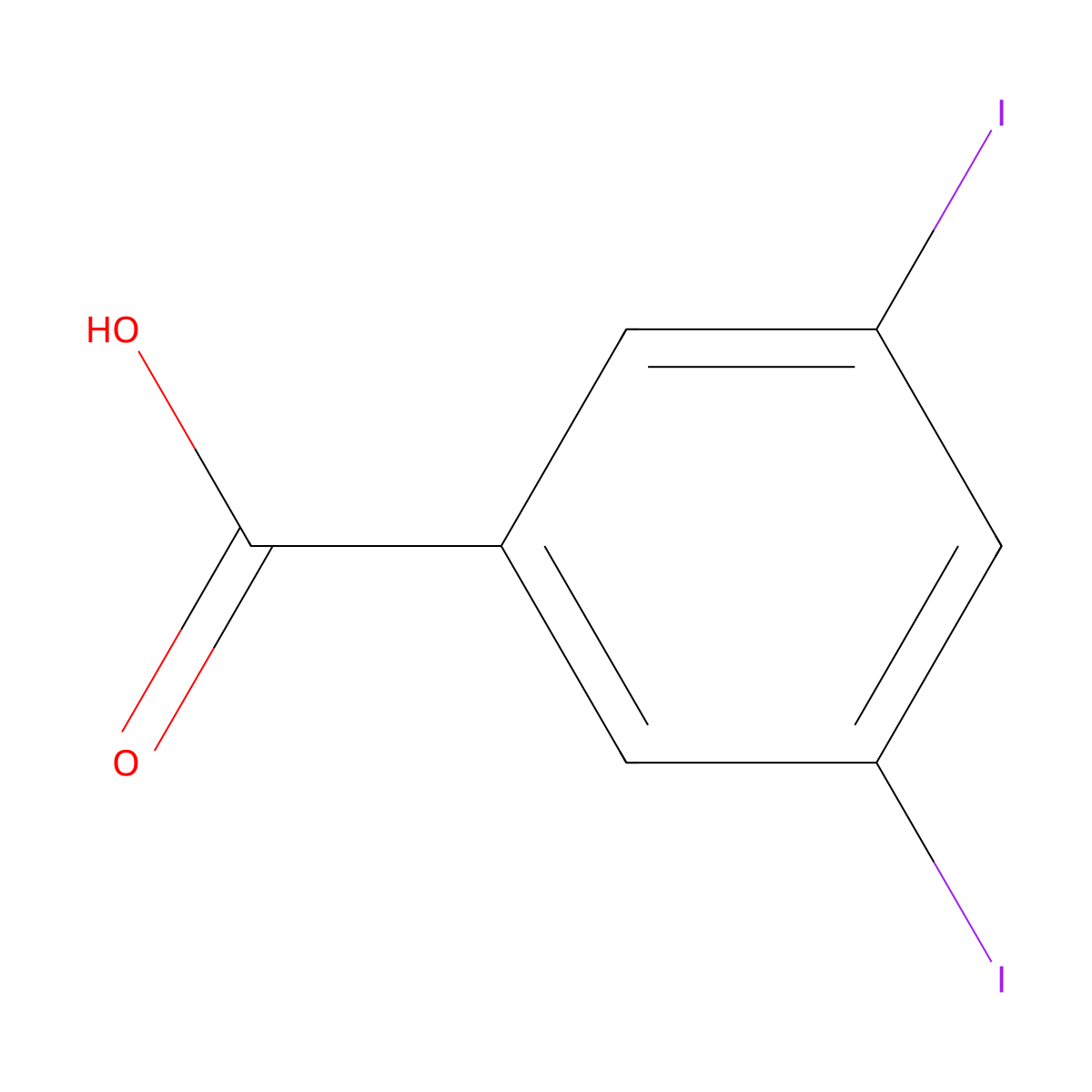 3,5-Diiodobenzoic acid molecular structure, CAS 19094-48-5