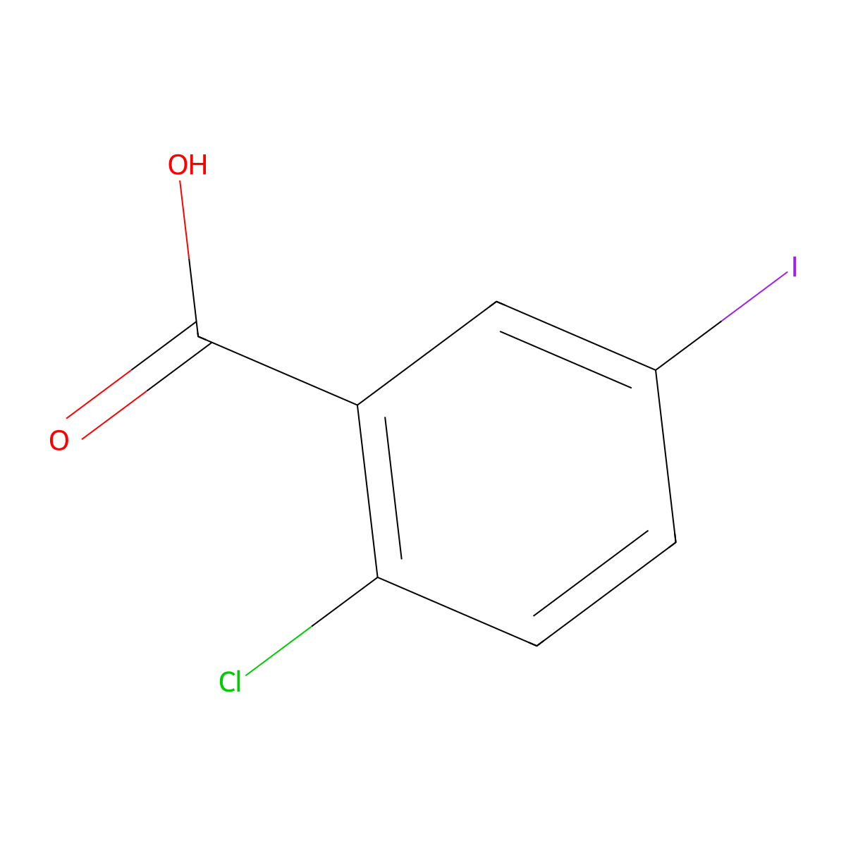 2-Chloro-5-iodobenzoic acid molecular structure, CAS 19094-56-5
