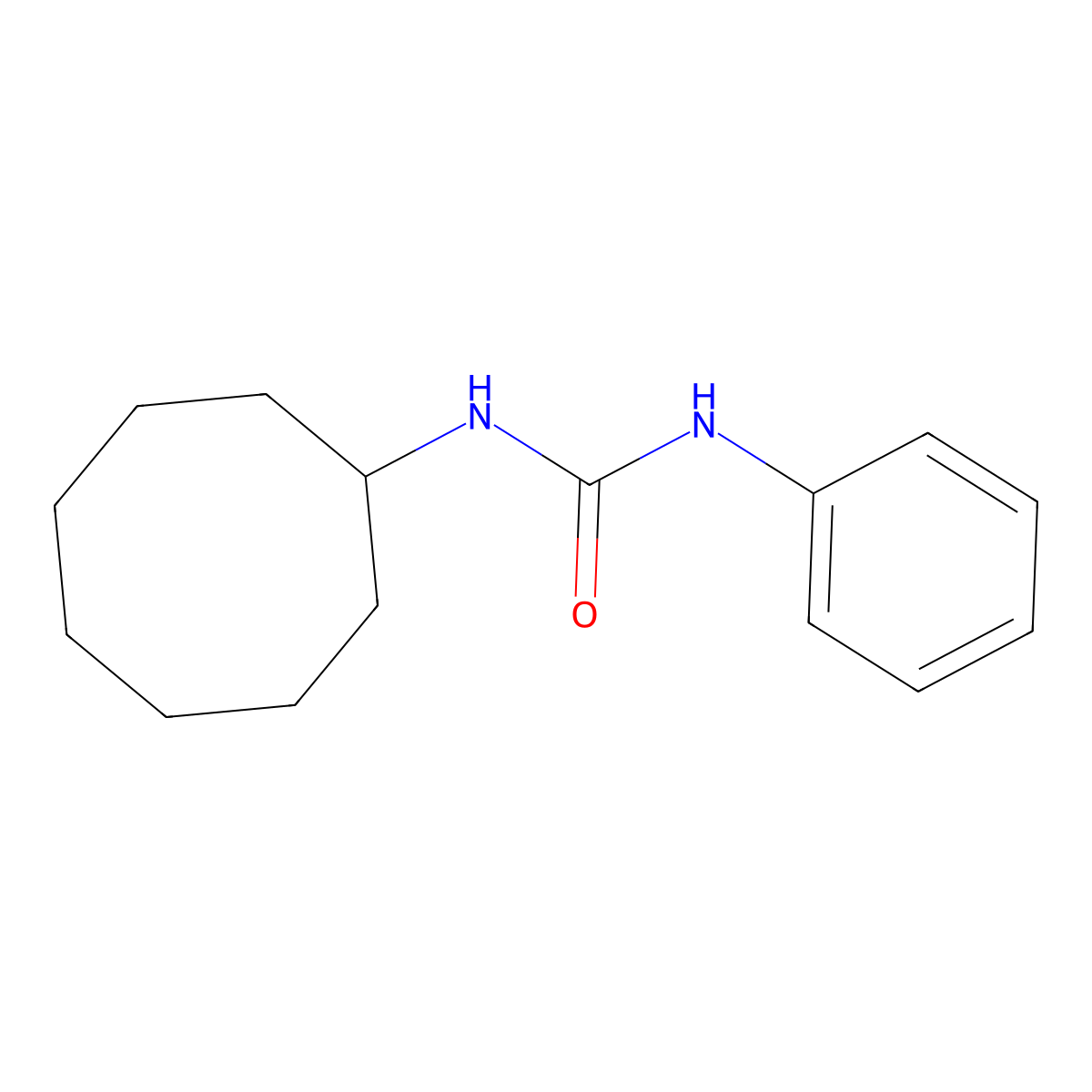 1-Cyclooctyl-3-phenylurea molecular structure, CAS 19095-78-4