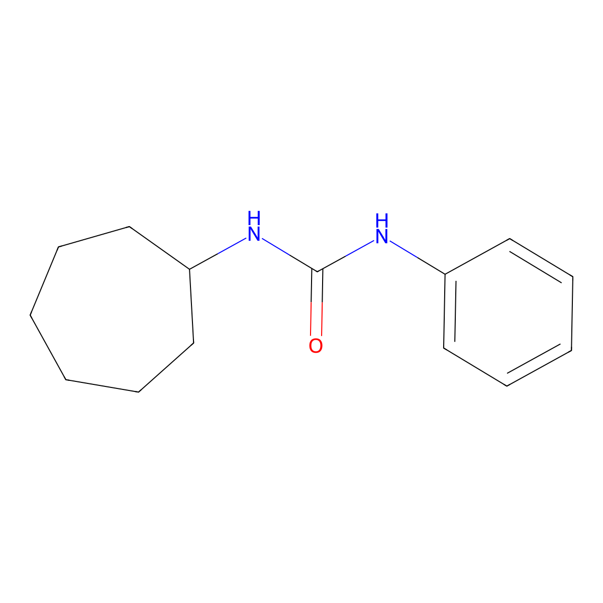 N-Cycloheptyl-N'-phenylurea molecular structure, CAS 19095-79-5