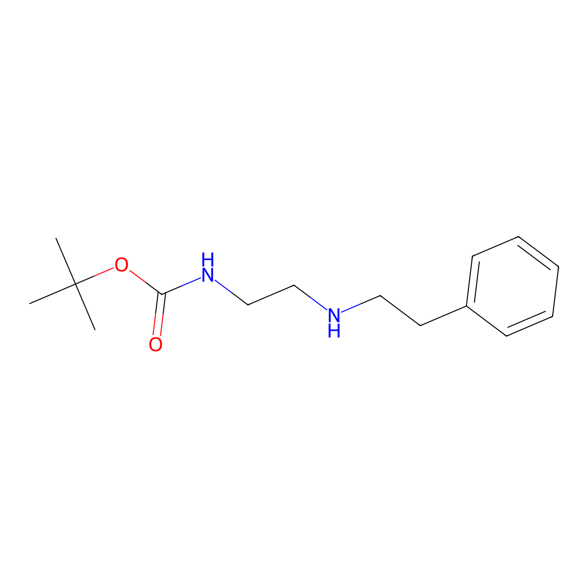 Tert-butyl N-{2-[(2-phenylethyl)amino]ethyl}carbamate molecular structure, CAS 190953-67-4