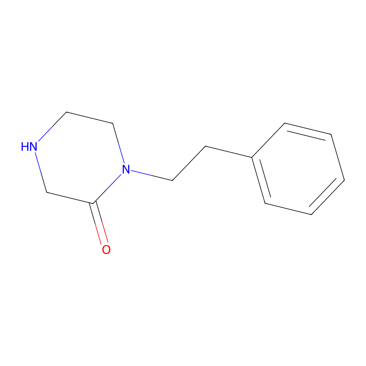 1-(2-Phenylethyl)piperazin-2-one molecular structure, CAS 190953-69-6