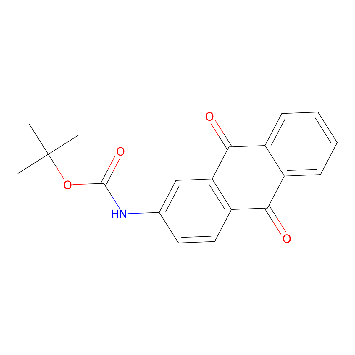 tert-butyl N-(9,10-dioxo-9,10-dihydroanthracen-2-yl)carbamate molecular structure, CAS 1909556-74-6