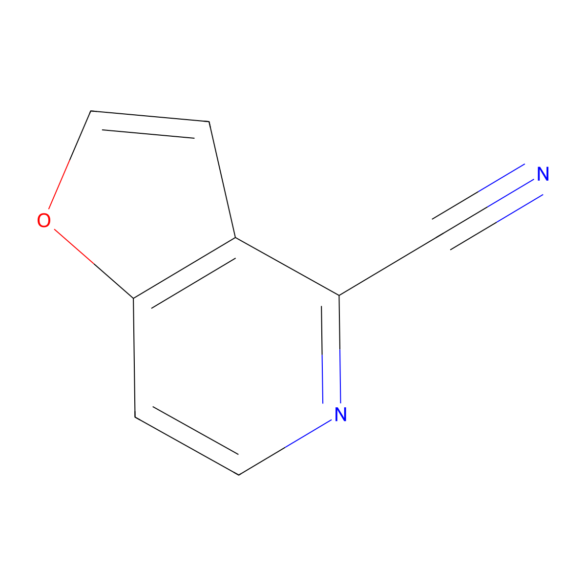 Furo[3,2-c]pyridine-4-carbonitrile molecular structure, CAS 190957-76-7