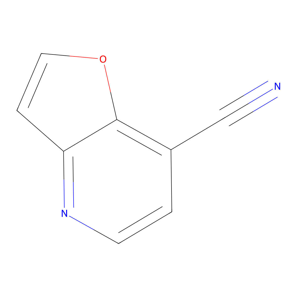 Furo[3,2-b]pyridine-7-carbonitrile molecular structure, CAS 190957-95-0